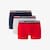 Navy Blau / Heidekraut Grau / Rot