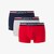 Navy Blau / Heidekraut Grau / Rot