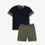 Navy Blau / Khaki Grün / Weiß