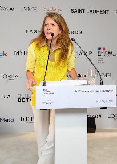 Catherine Spindler, directrice générale adjointe de Lacoste, aux Andam Fashion Awards 2023