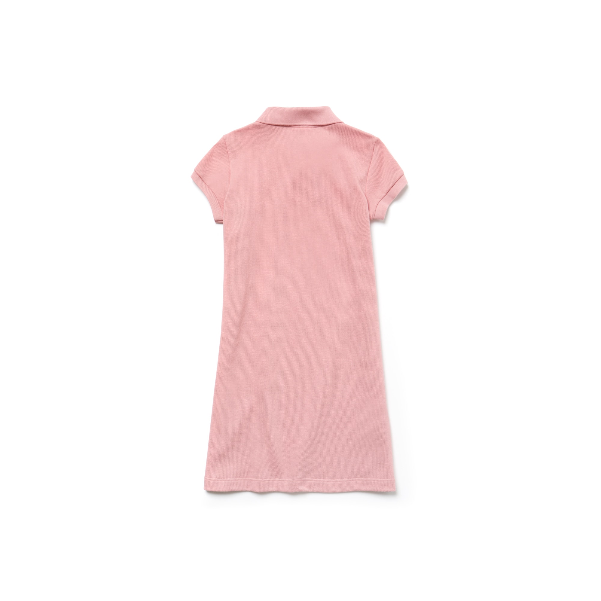 Girls' flared dress in solid mini piqué cotton