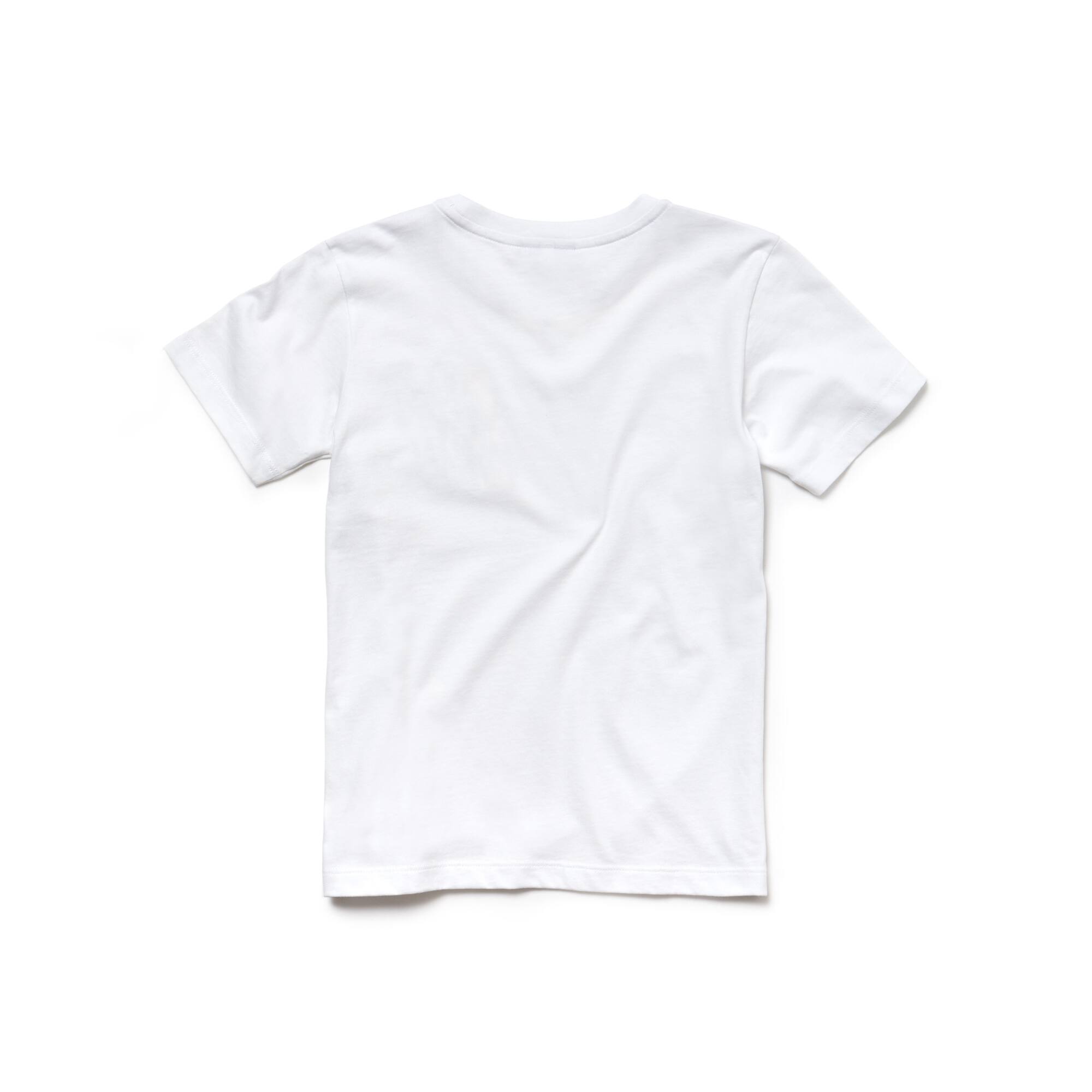 Boys' Crew Neck Crocodile Design Jersey T-shirt