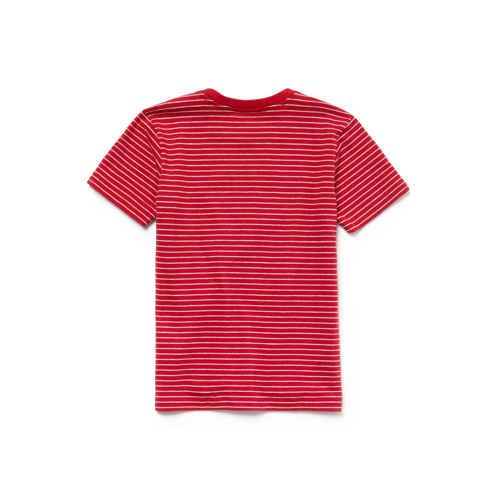 Boys' Crew Neck Striped Cotton Jersey T-shirt