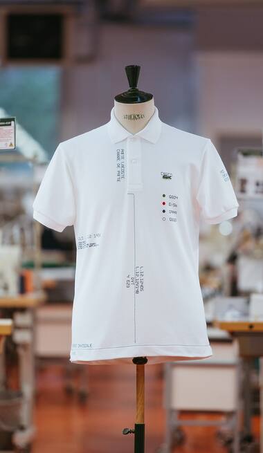 Lacoste 90th anniversary collectors' polo shirt special embroidery