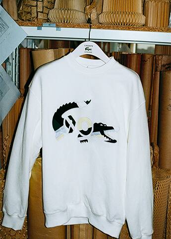 Hip Hop" sweatshirt, Lacoste x Lemarié collection