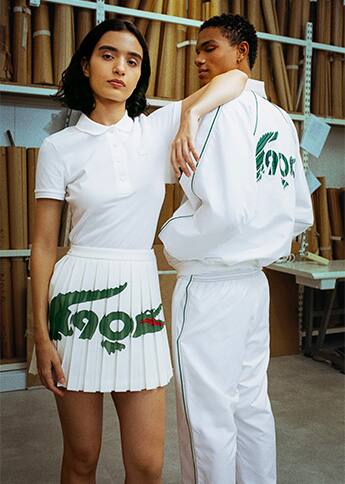 Hwaseong skirt and "Hercule" tracksuit, Lacoste x Lemarié collection