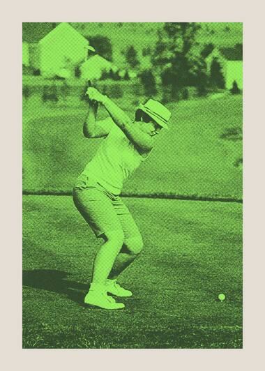 Catherine Lacoste during a swing, United States, 1968.
