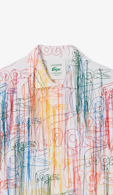 Havana" polo shirt, Lacoste x Lemarié collection