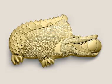 The Lacoste crocodile designed by a craftsman from La Monnaie de Paris