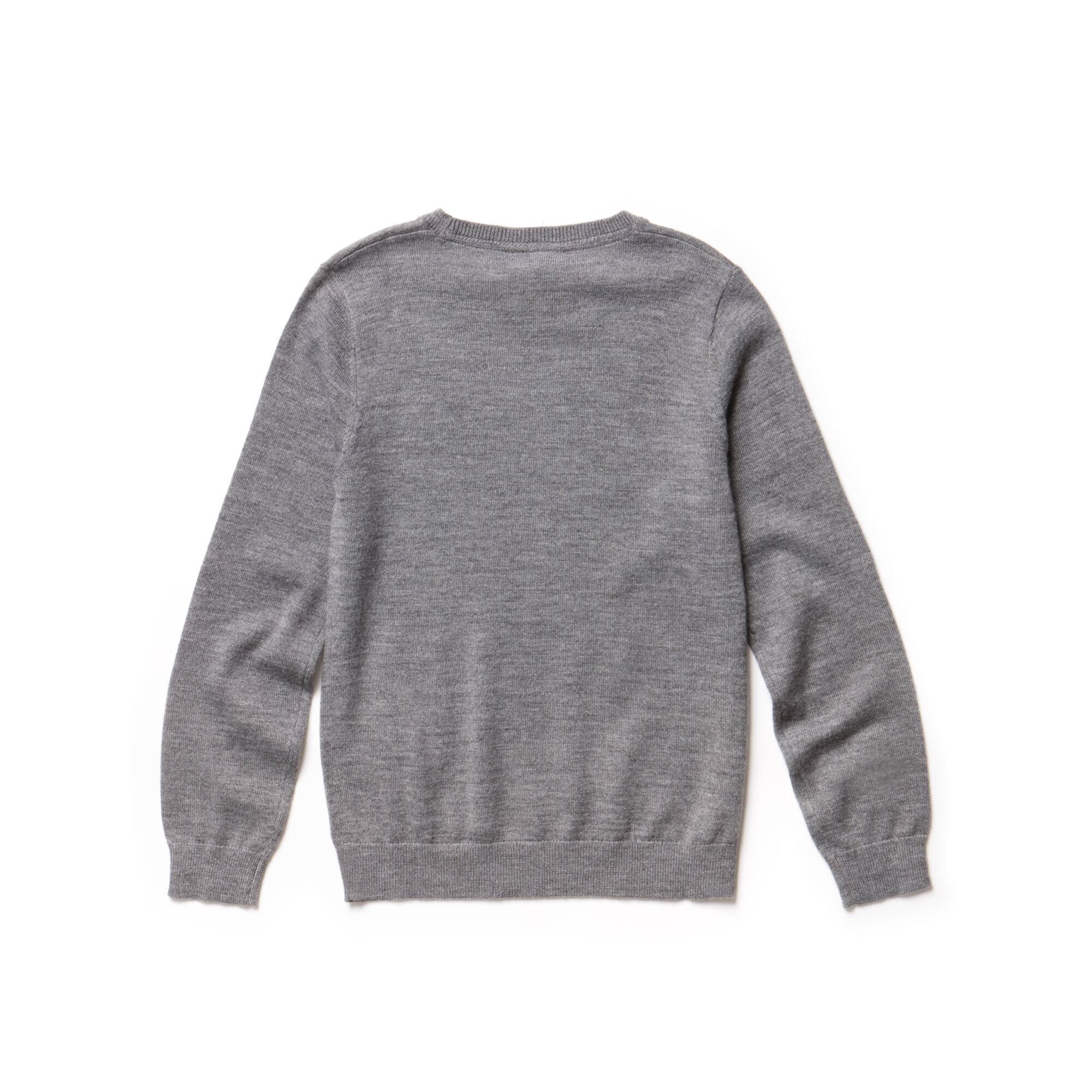 Jungen-Rundhalspullover aus Jersey mit Wolle