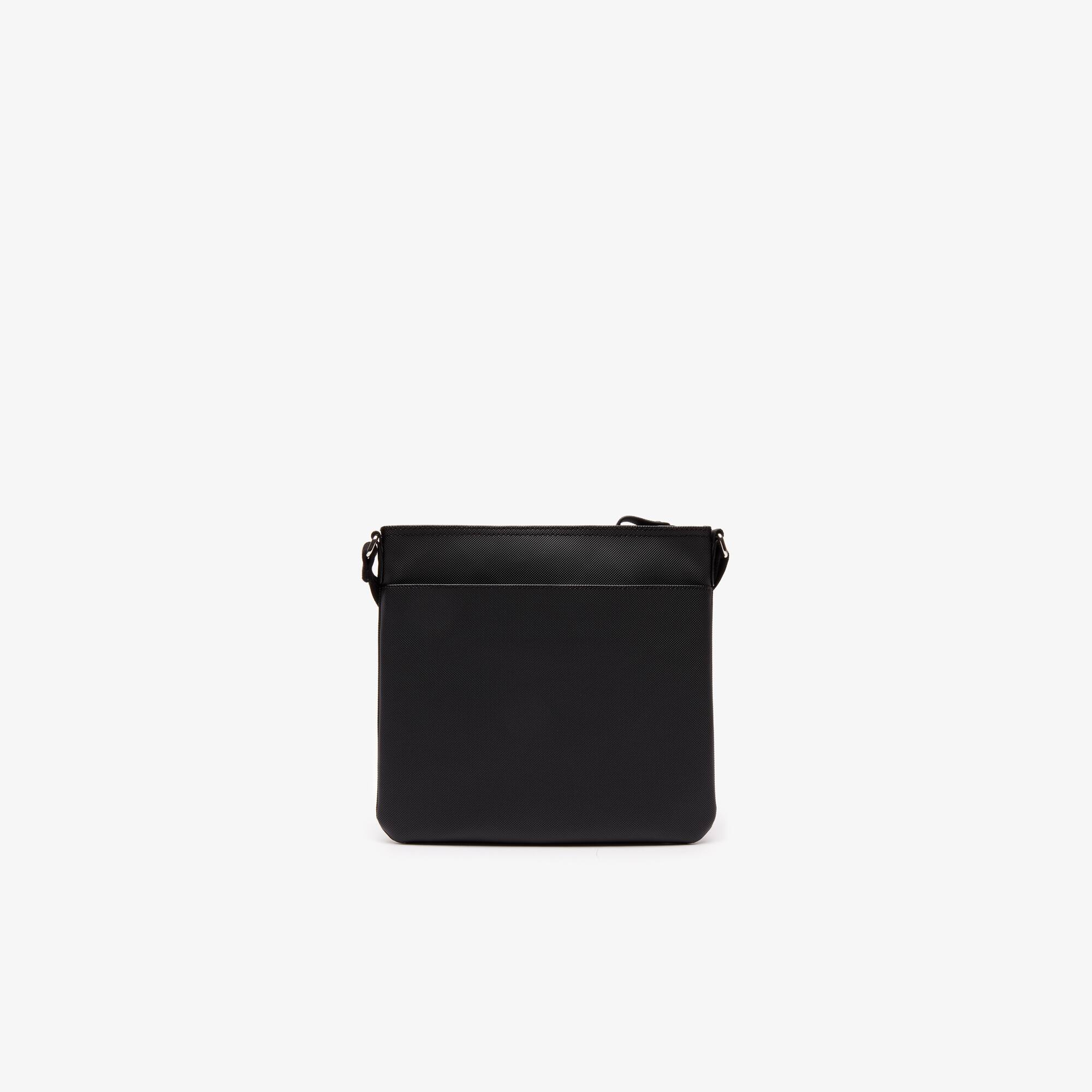 Flache Damen-Umhängetasche CLASSIC aus beschichtetem Piqué-Canvas