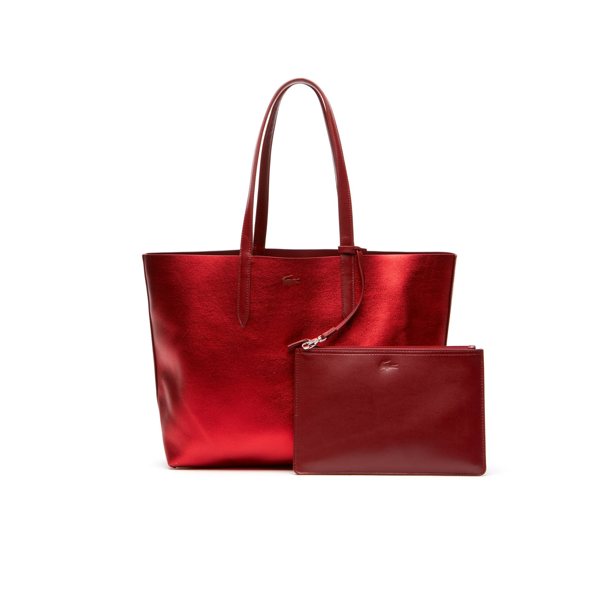 Women's Anna Reversible Matte And Iridescent Leather Tote