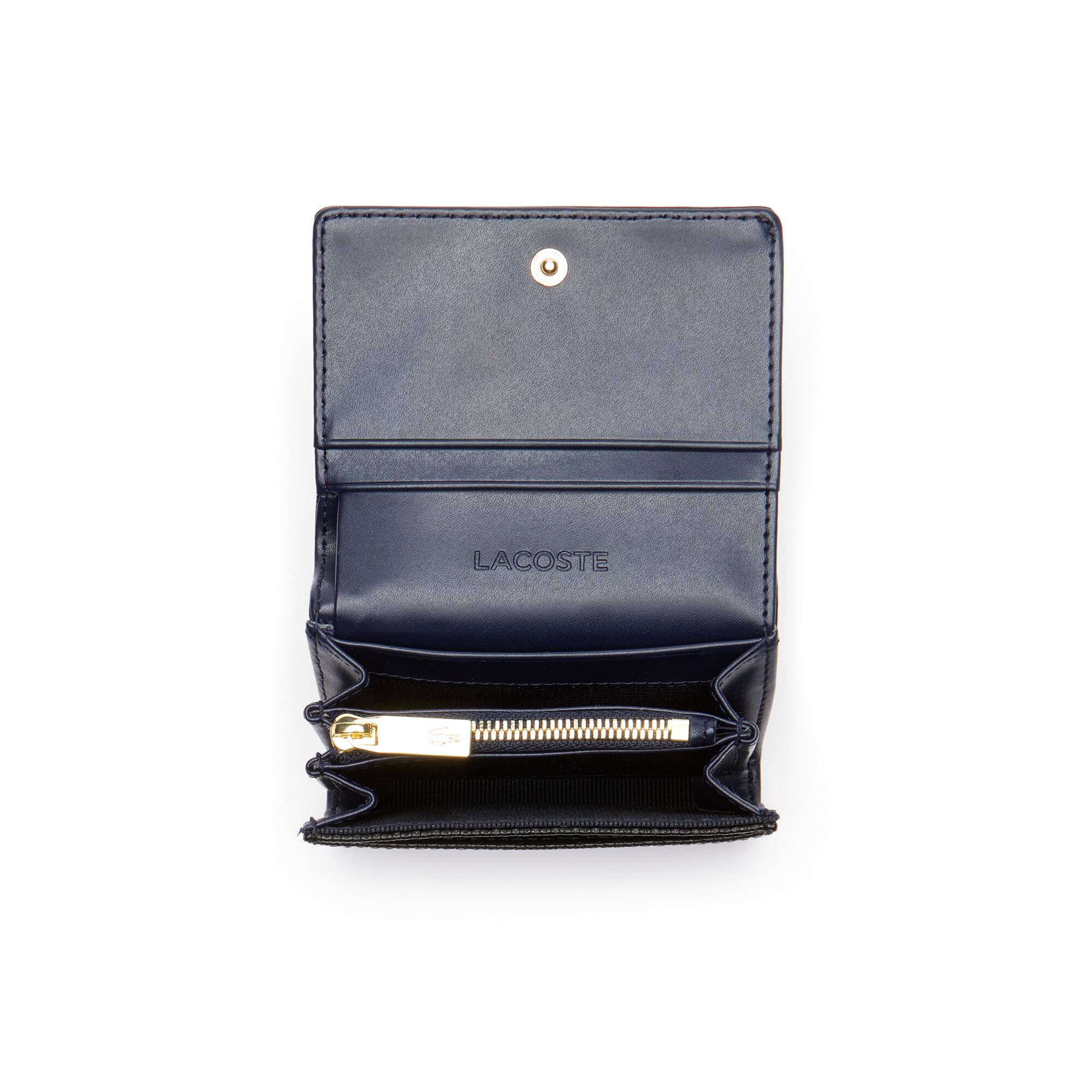 Women's Chantaco Bicolor Piqué Leather 3 Card Wallet