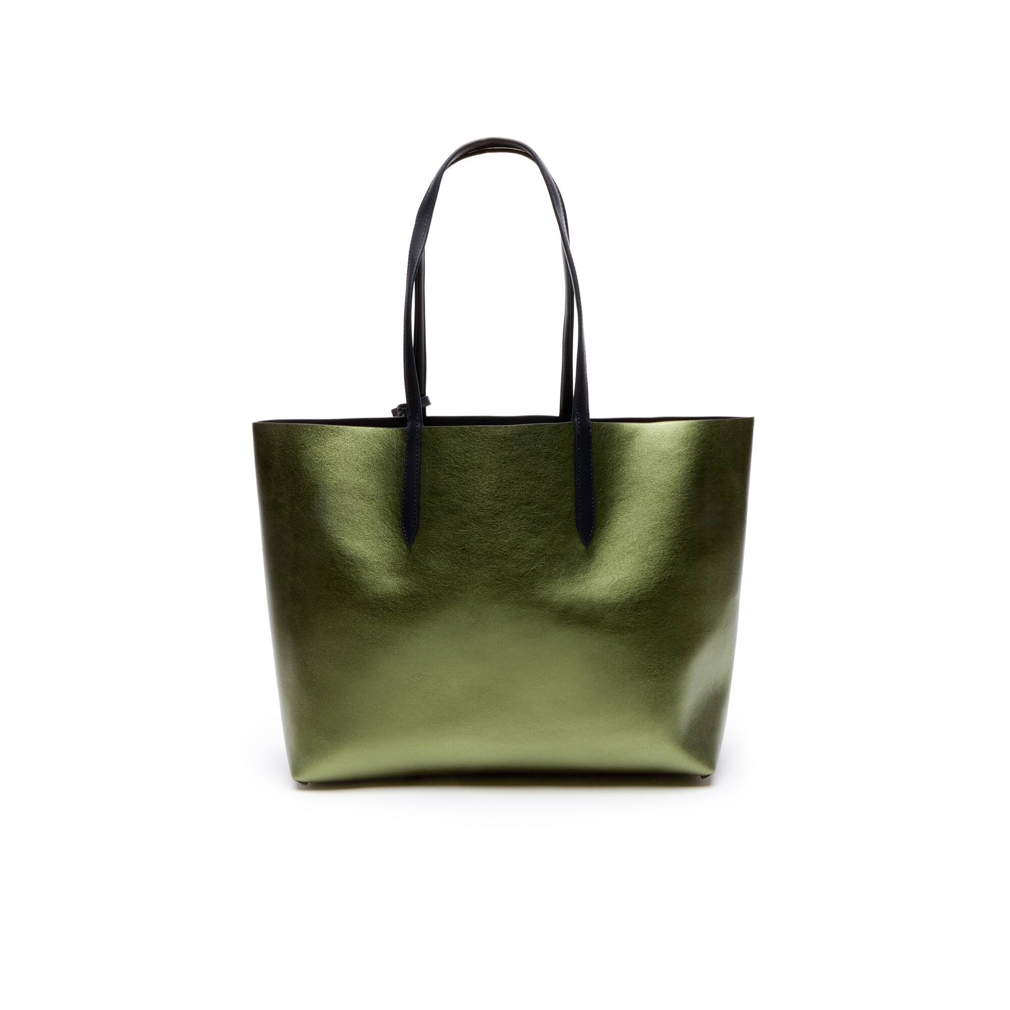 Women's Anna Reversible Matte And Iridescent Leather Tote