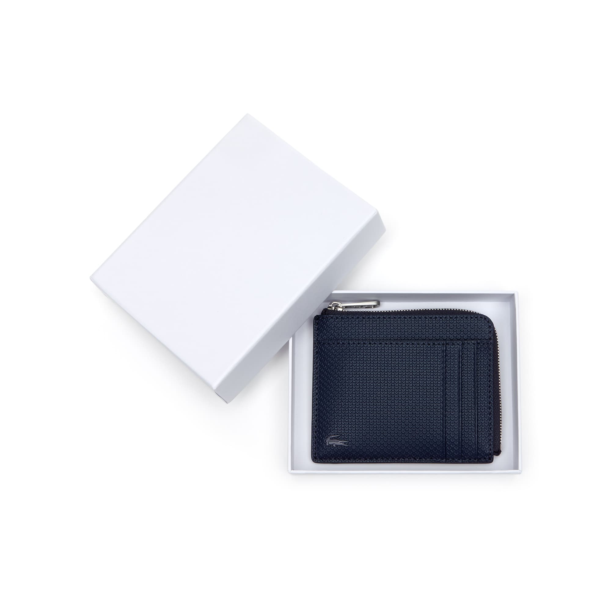Men's Chantaco Zippered Matte Piqué Leather Card Holder