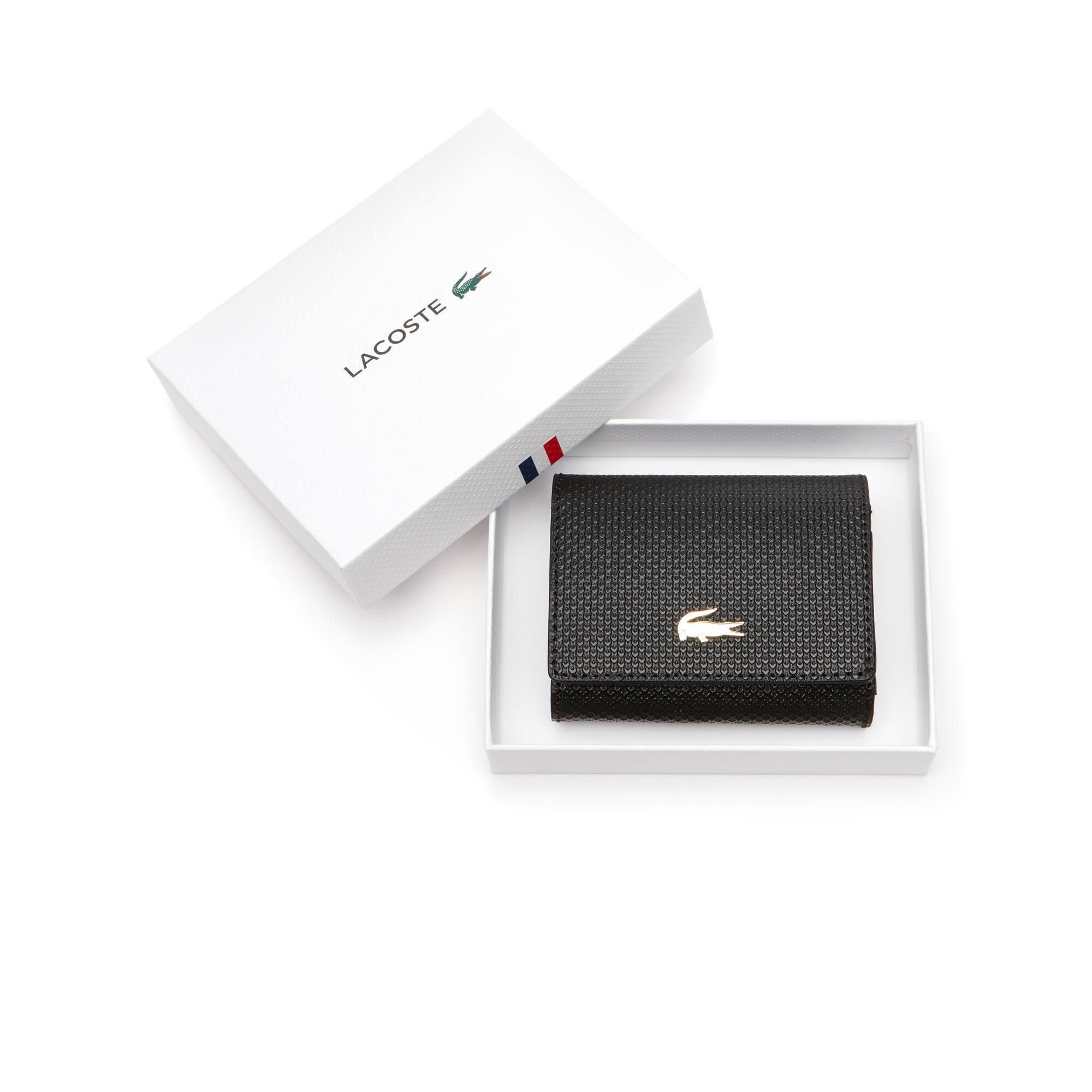 Women's Chantaco Bicolor Piqué Leather 3 Card Wallet