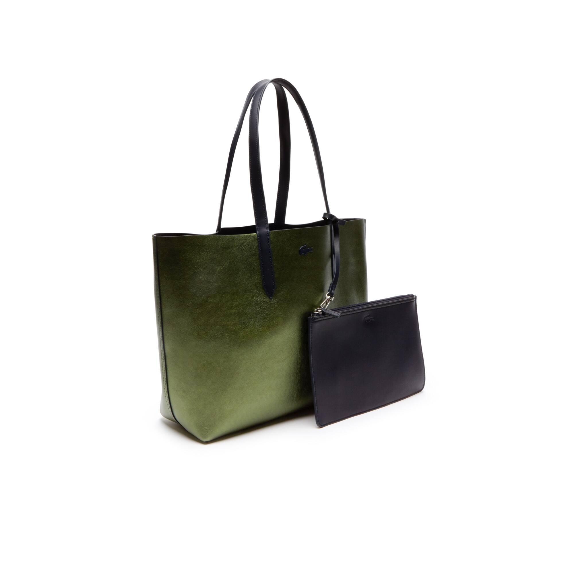 Women's Anna Reversible Matte And Iridescent Leather Tote
