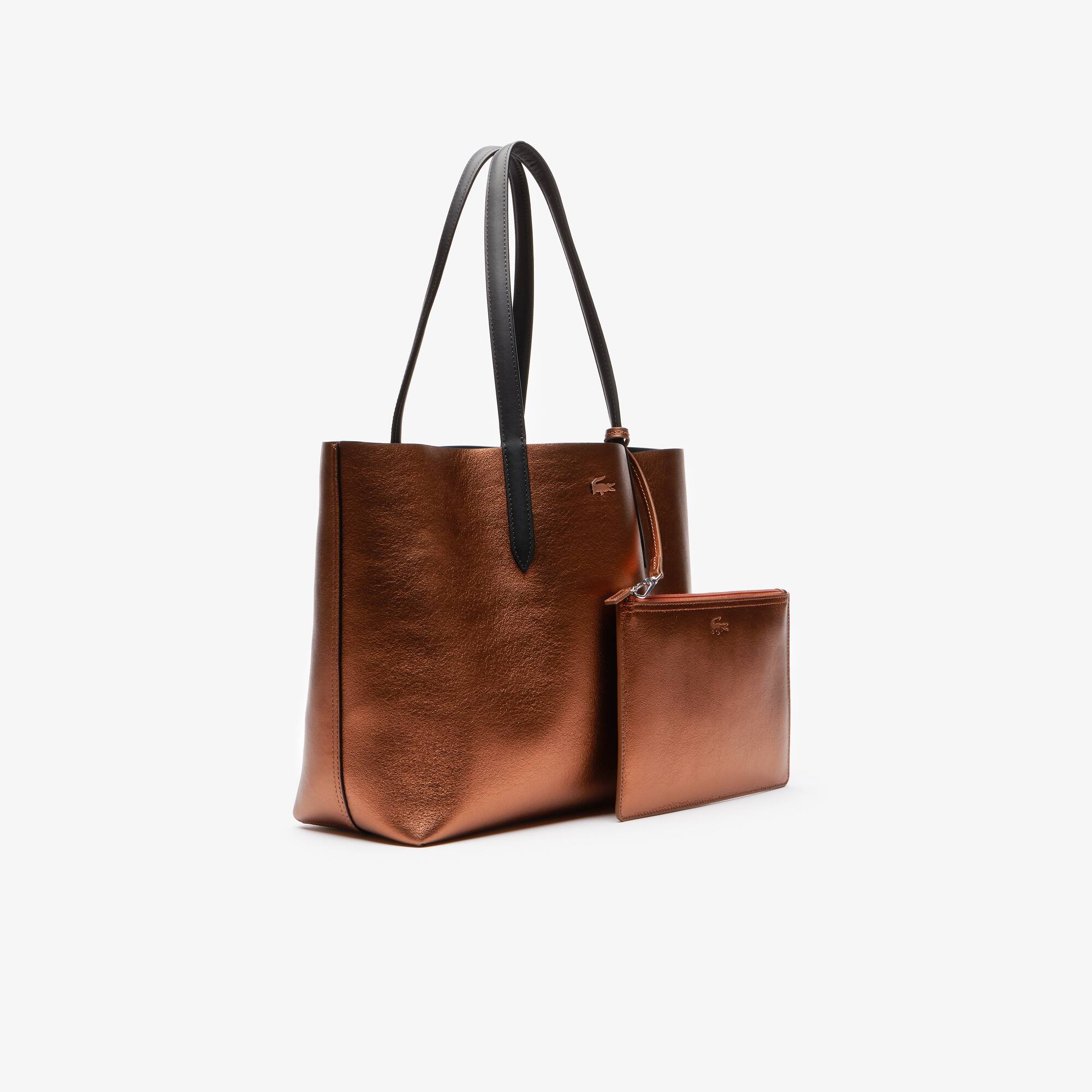 Women's Anna Reversible Matte And Iridescent Leather Tote