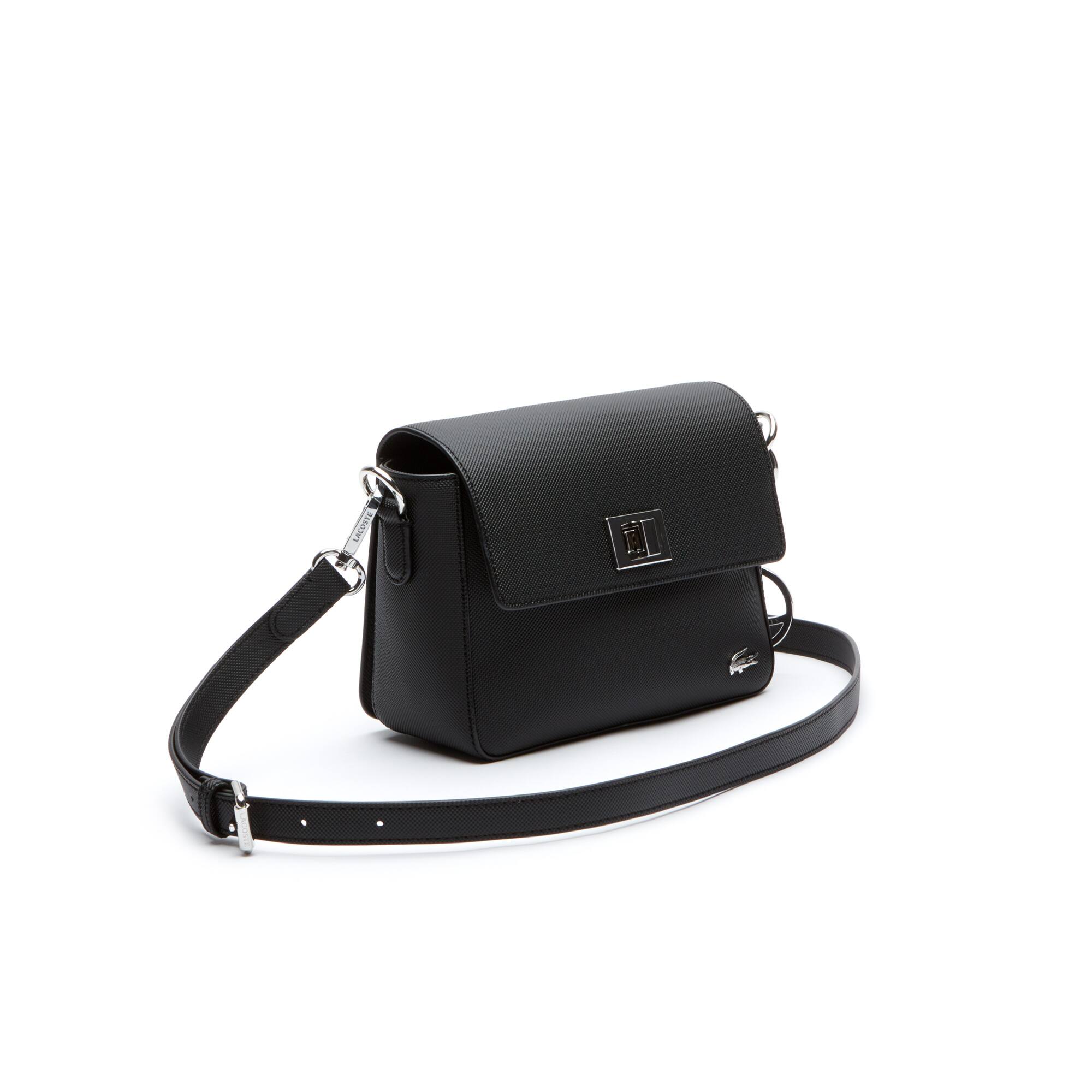 Women's Daily Classic Coated Piqué Canvas Flap Shoulder Bag