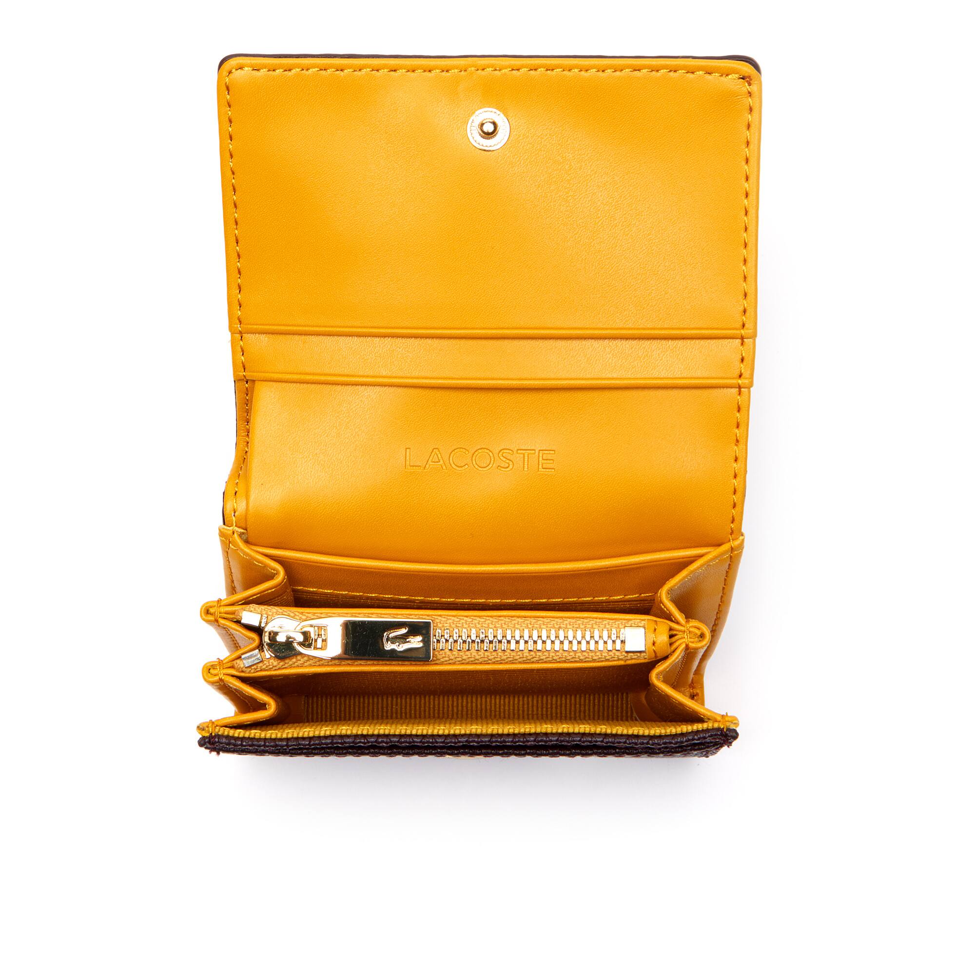 Women's Chantaco Bicolor Piqué Leather 3 Card Wallet