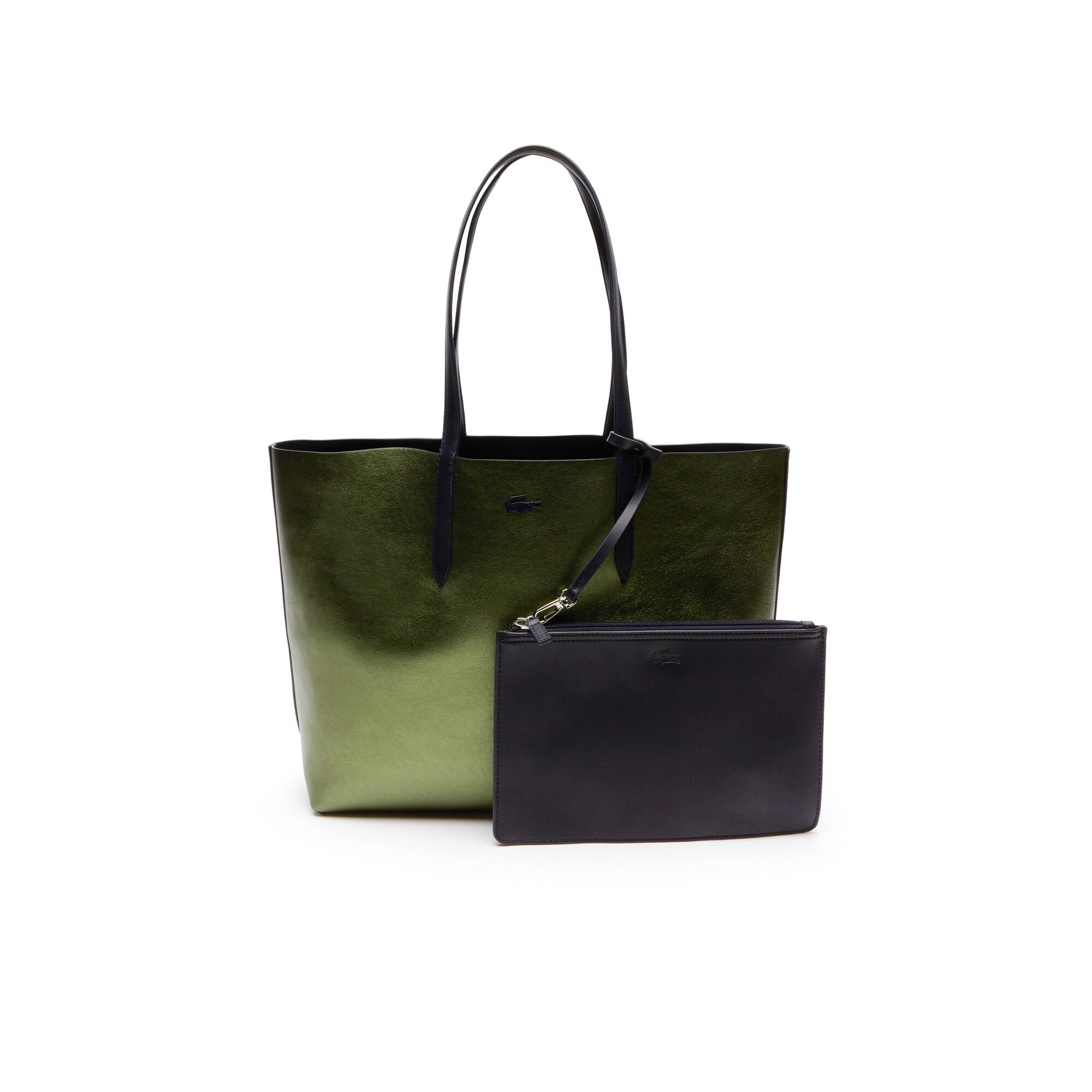 Women's Anna Reversible Matte And Iridescent Leather Tote