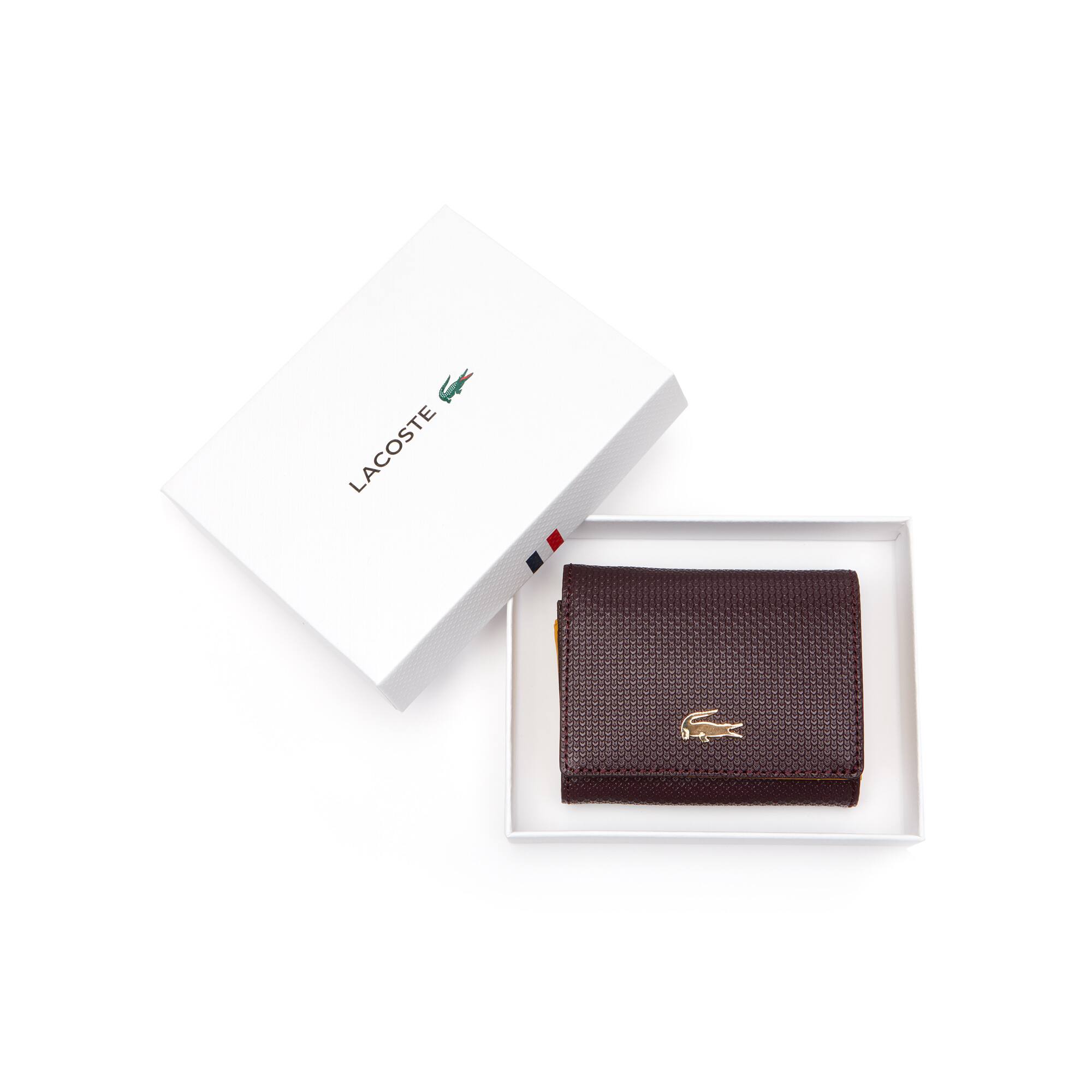 Women's Chantaco Bicolor Piqué Leather 3 Card Wallet