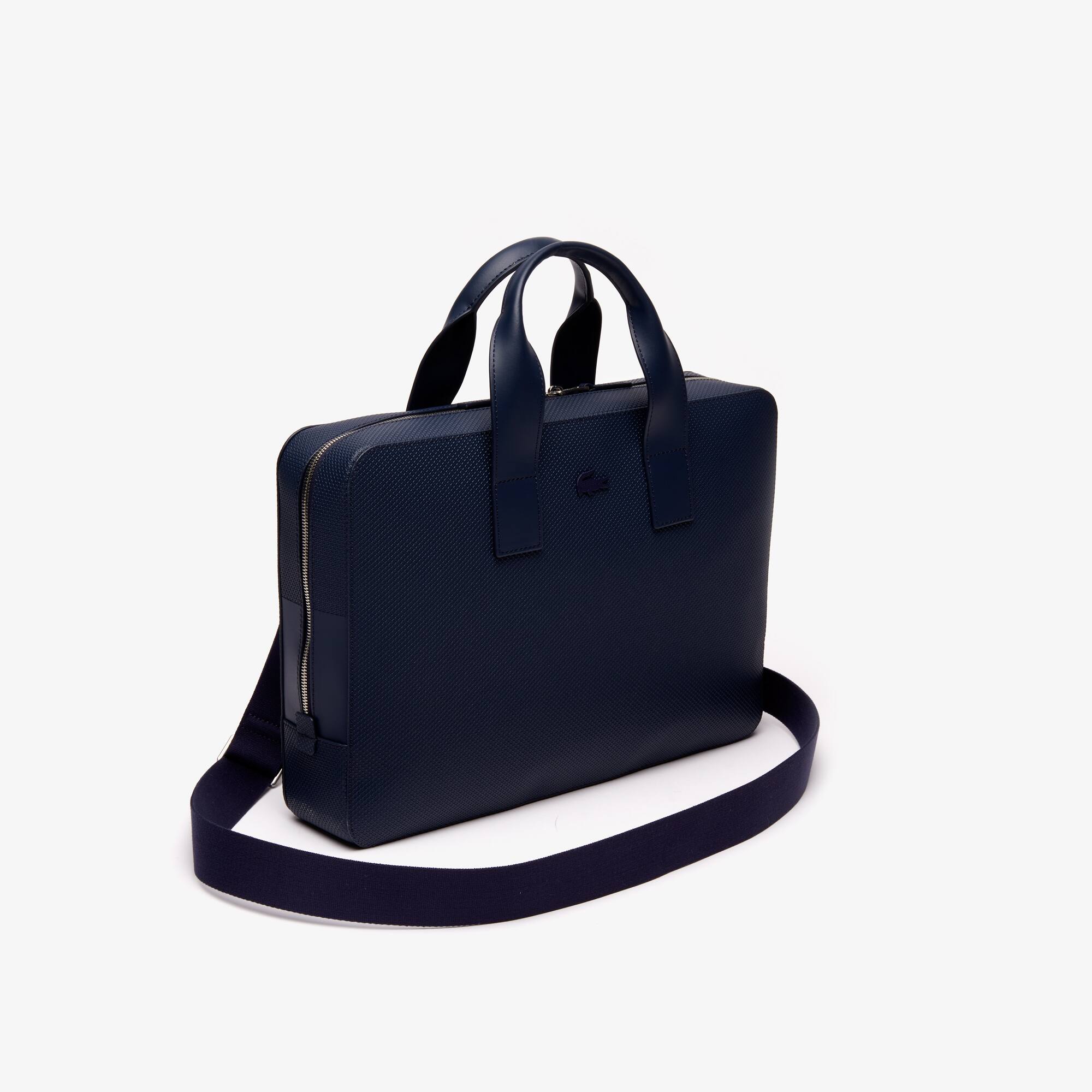 Men's Chantaco Matte Piqué Leather Computer Bag