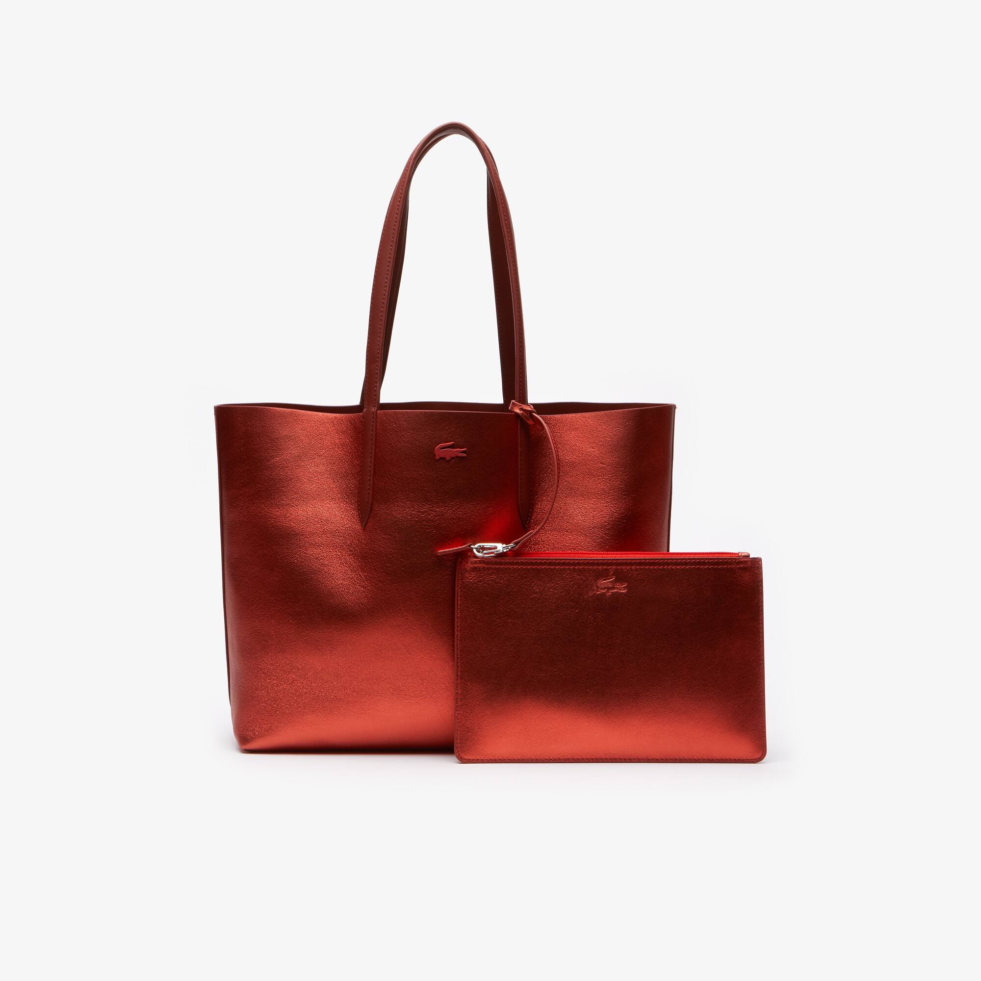 Women's Anna Reversible Matte And Iridescent Leather Tote