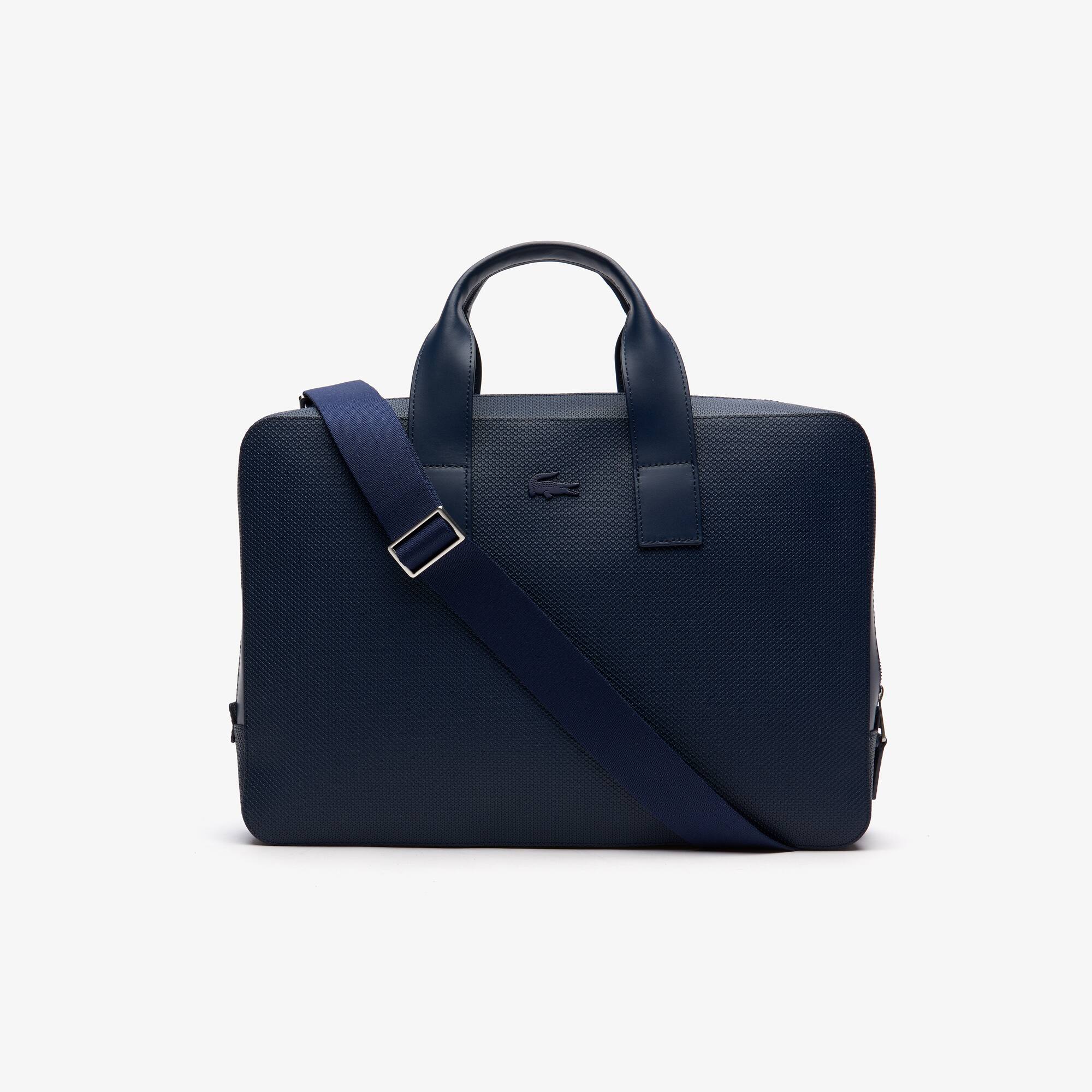 Men's Chantaco Matte Piqué Leather Computer Bag