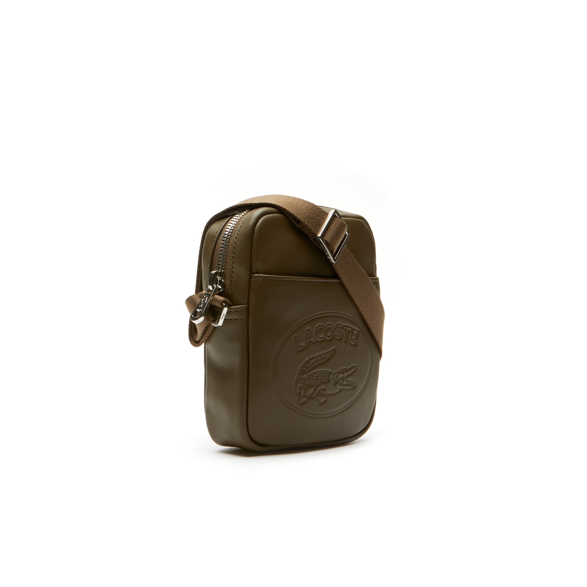 Men's L.12.12 Casual Embossed Lettering Vertical Leather Bag