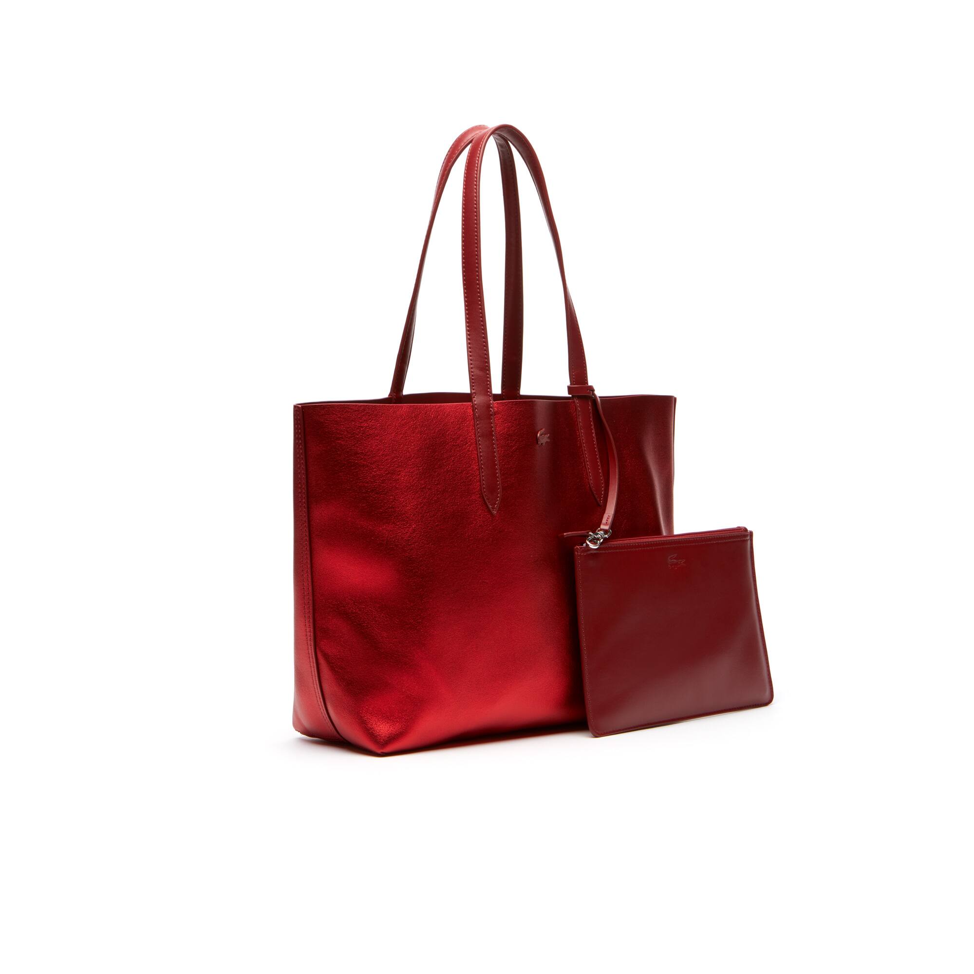 Women's Anna Reversible Matte And Iridescent Leather Tote