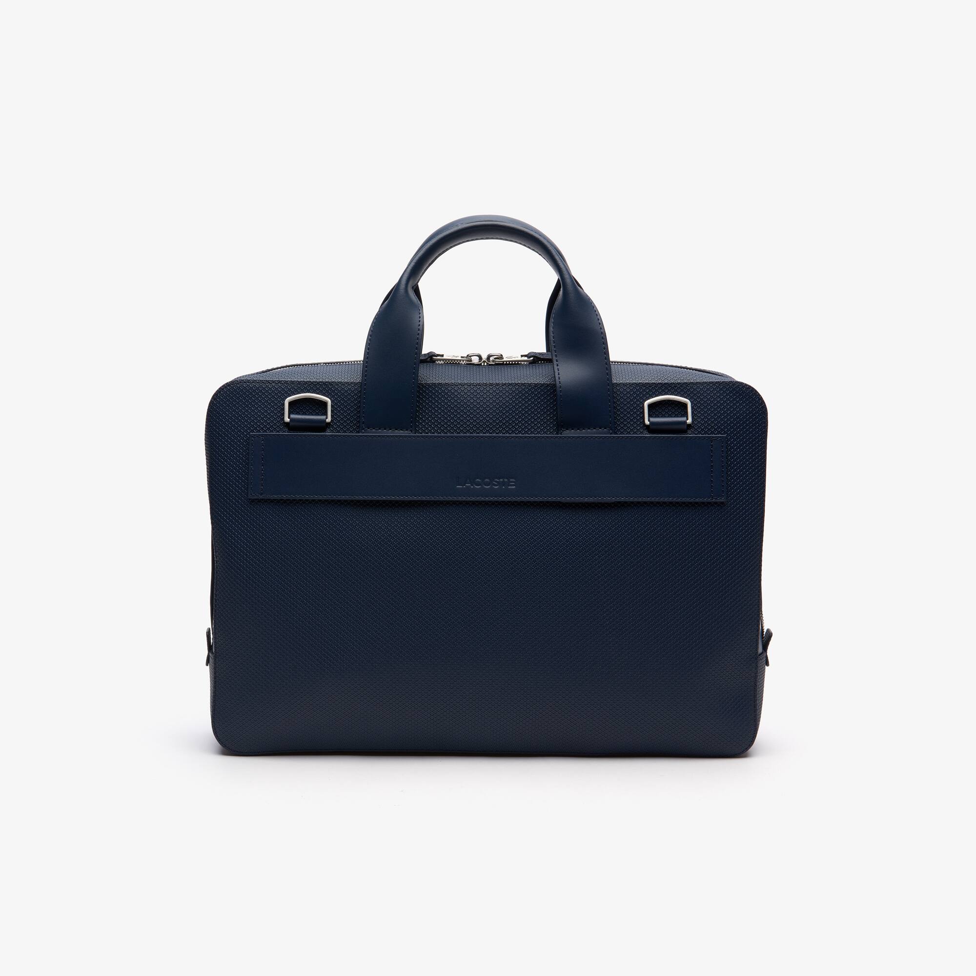 Men's Chantaco Matte Piqué Leather Computer Bag