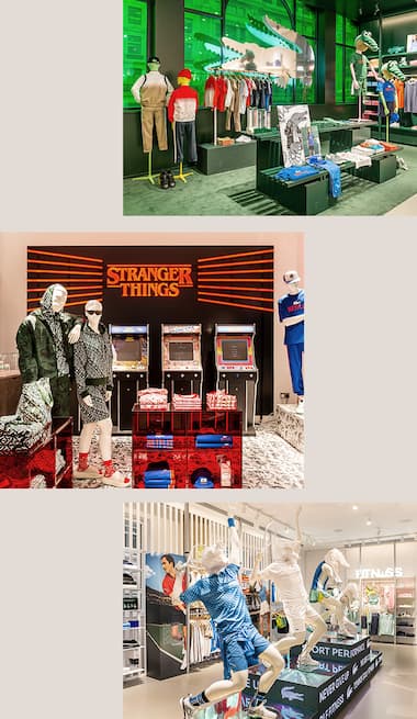 Men's, women's and children's Lacoste collections at Regent Street Flasghip, London