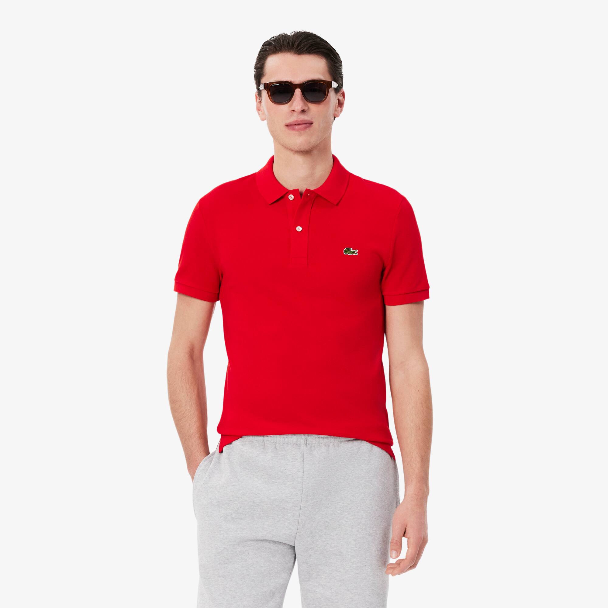 Slim Fit Lacoste-Polo aus Petit Piqué Slim Fit Lacoste-Polo aus Petit Piqué