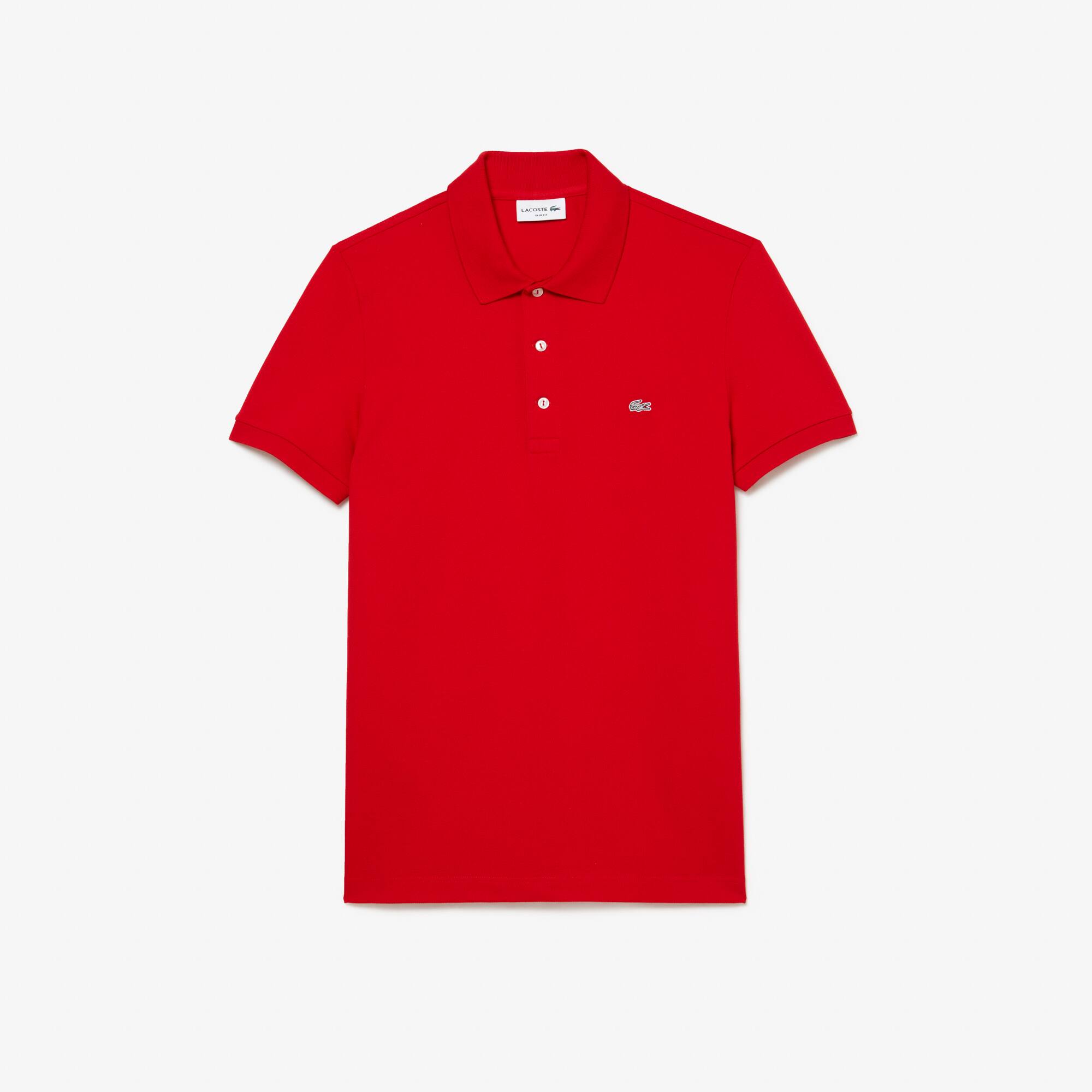 Polo Lacoste slim fit en petit piqué stretch uni