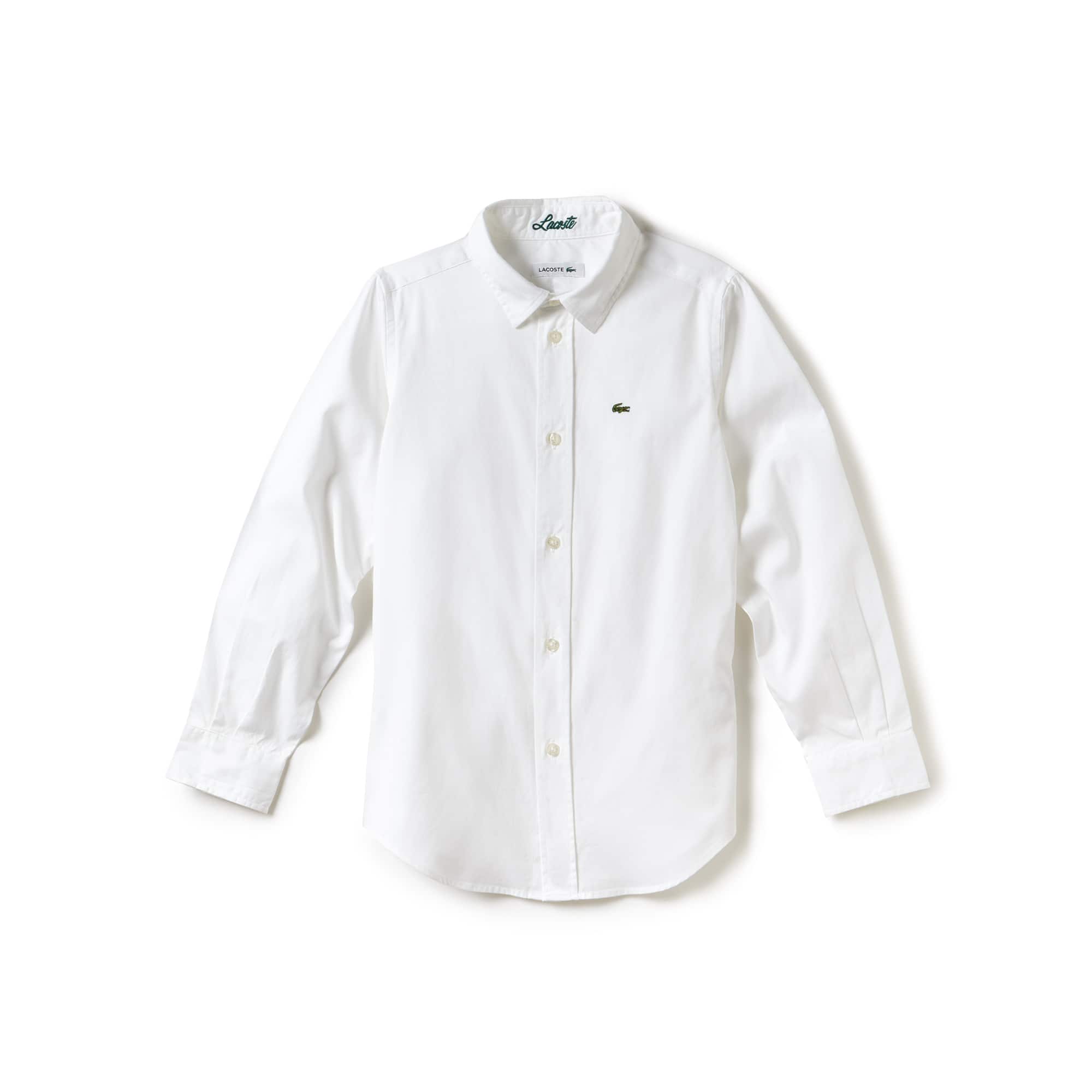 Kids' shirt in Oxford cotton knit Kids' shirt in Oxford cotton knit