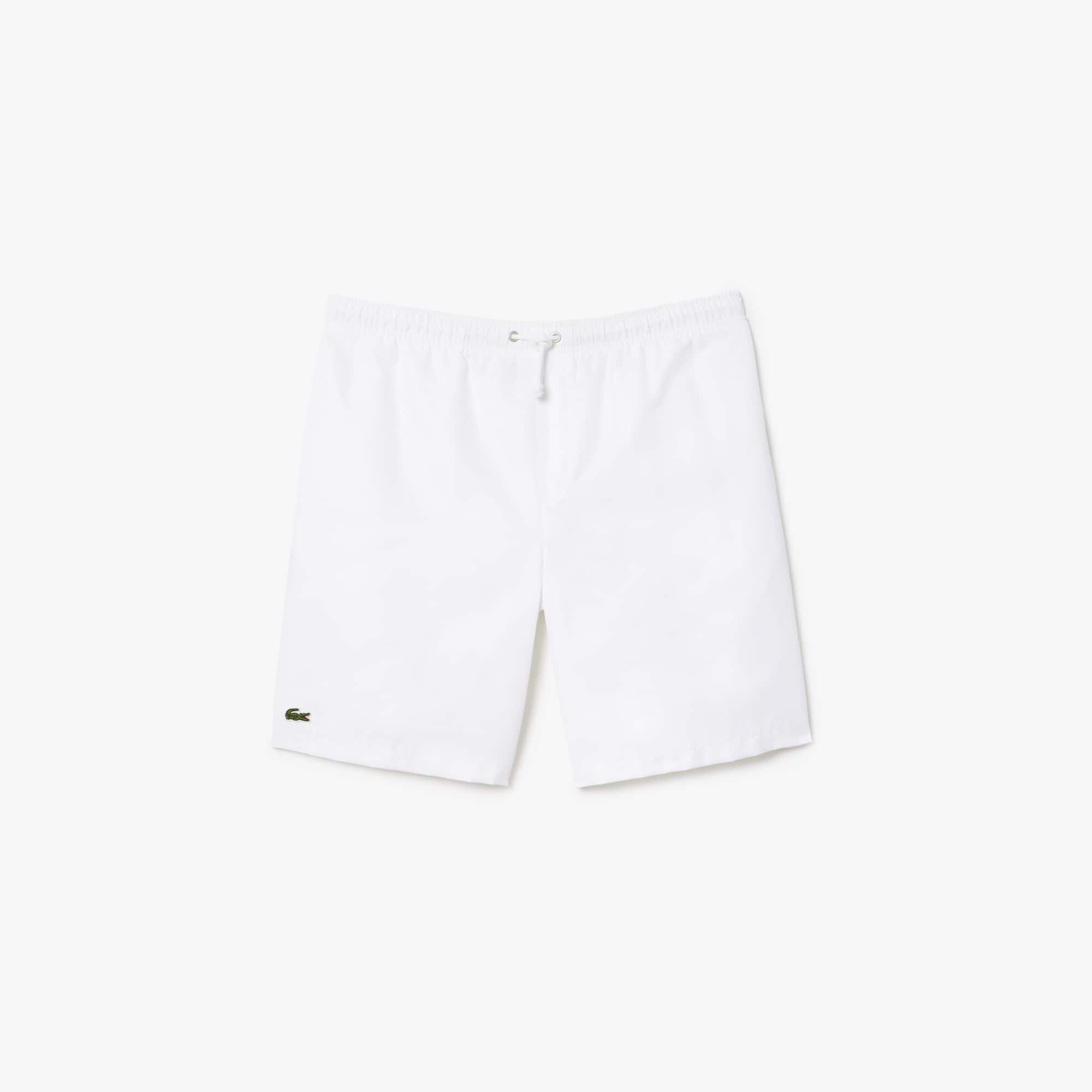 Men's Lacoste SPORT tennis shorts in solid diamond weave taffeta