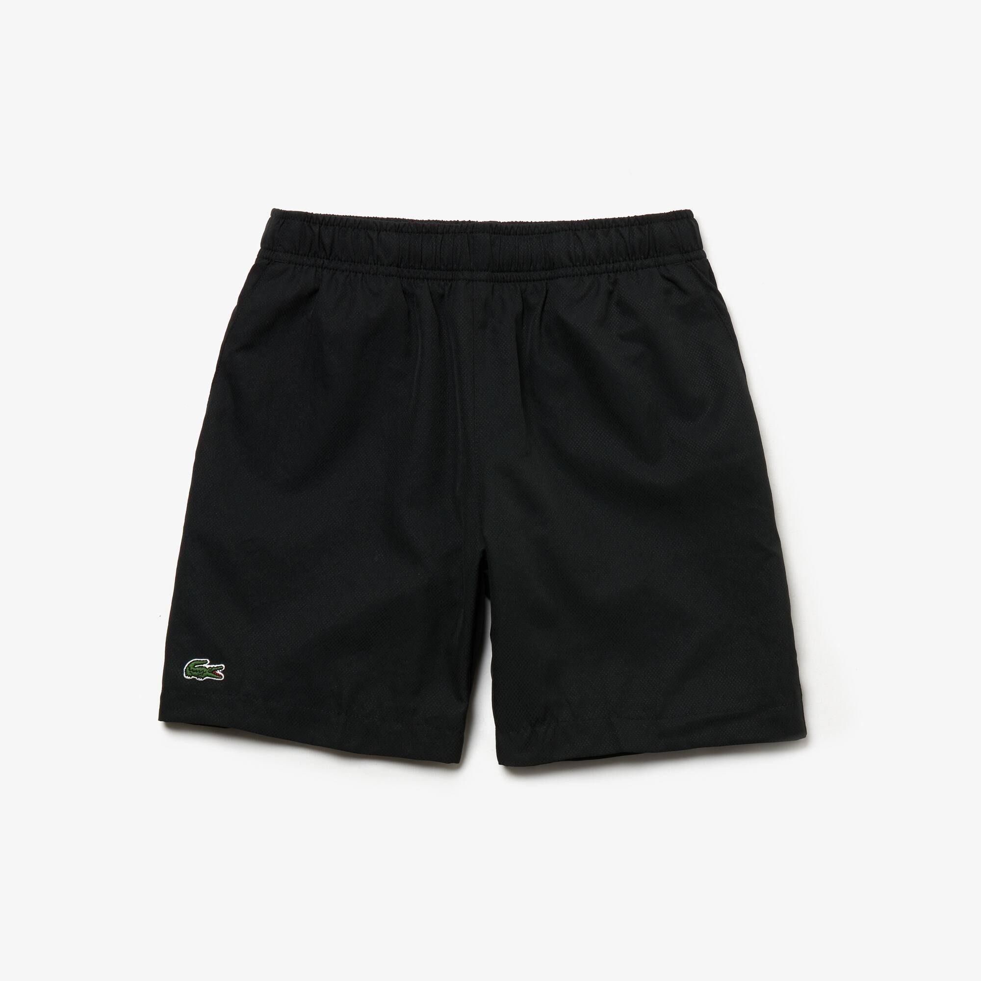Children Lacoste SPORT tennis shorts in solid diamond weave taffeta Children Lacoste SPORT tennis shorts in solid diamond weave taffeta