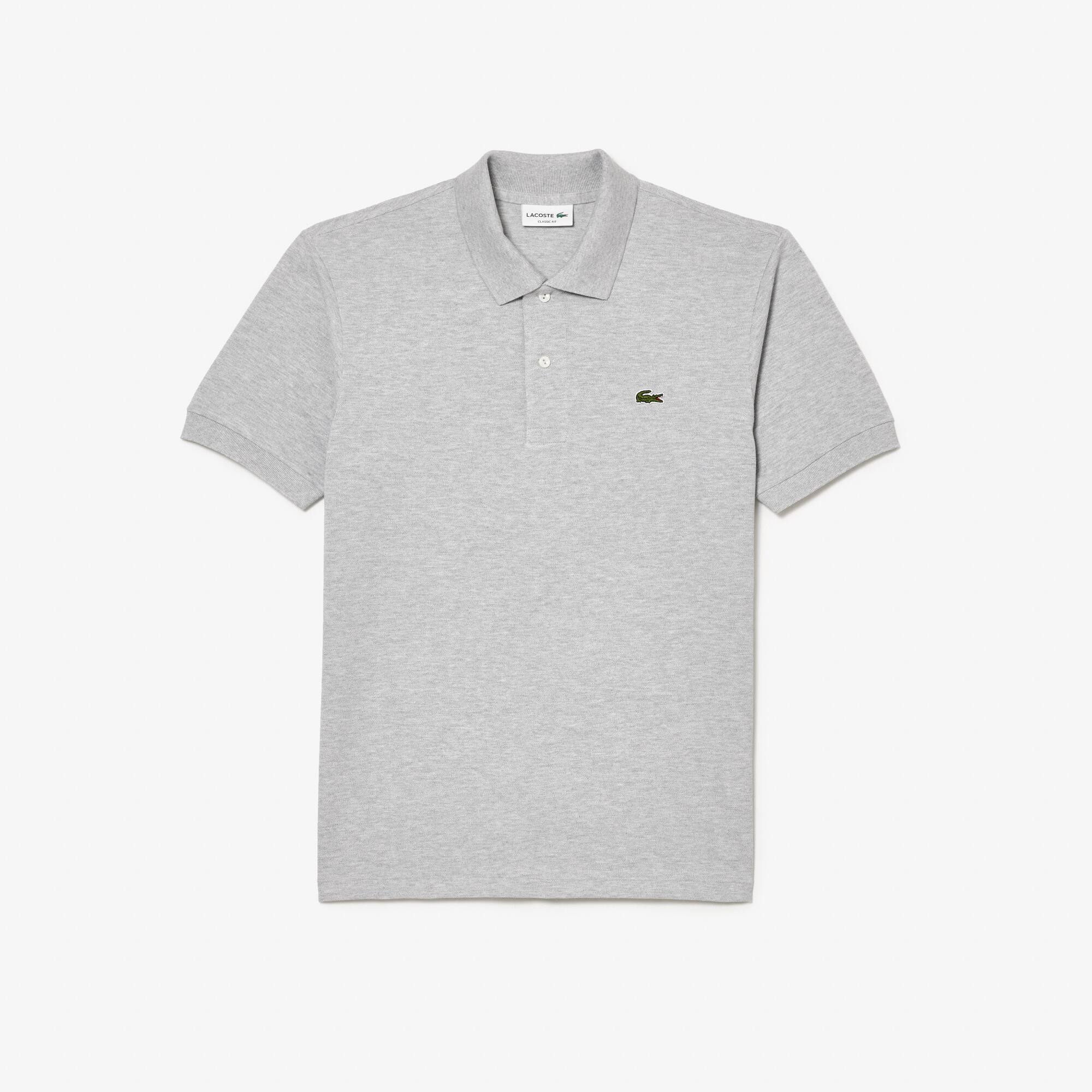 Polo Lacoste di taglio classico in petit piqué chiné