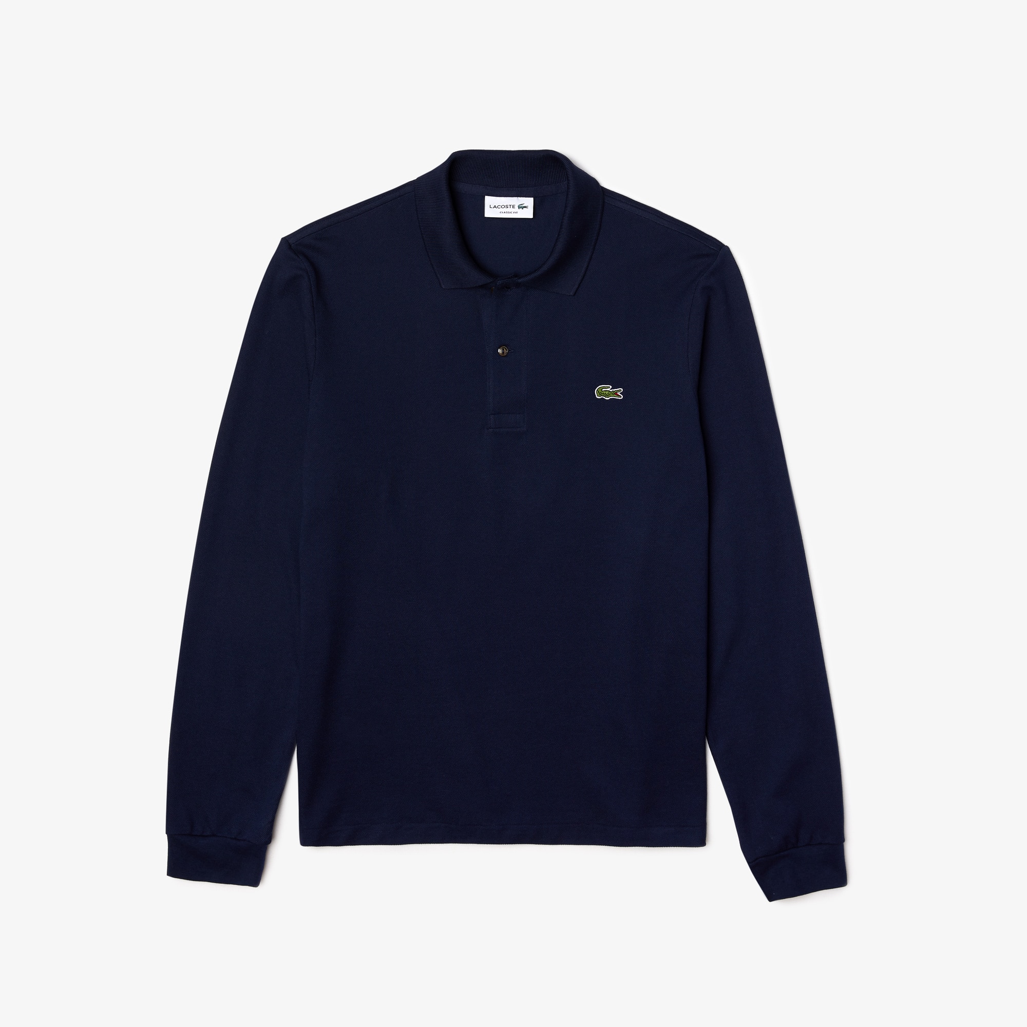 Polo Lacoste di taglio classico con maniche lunghe in petit piqué