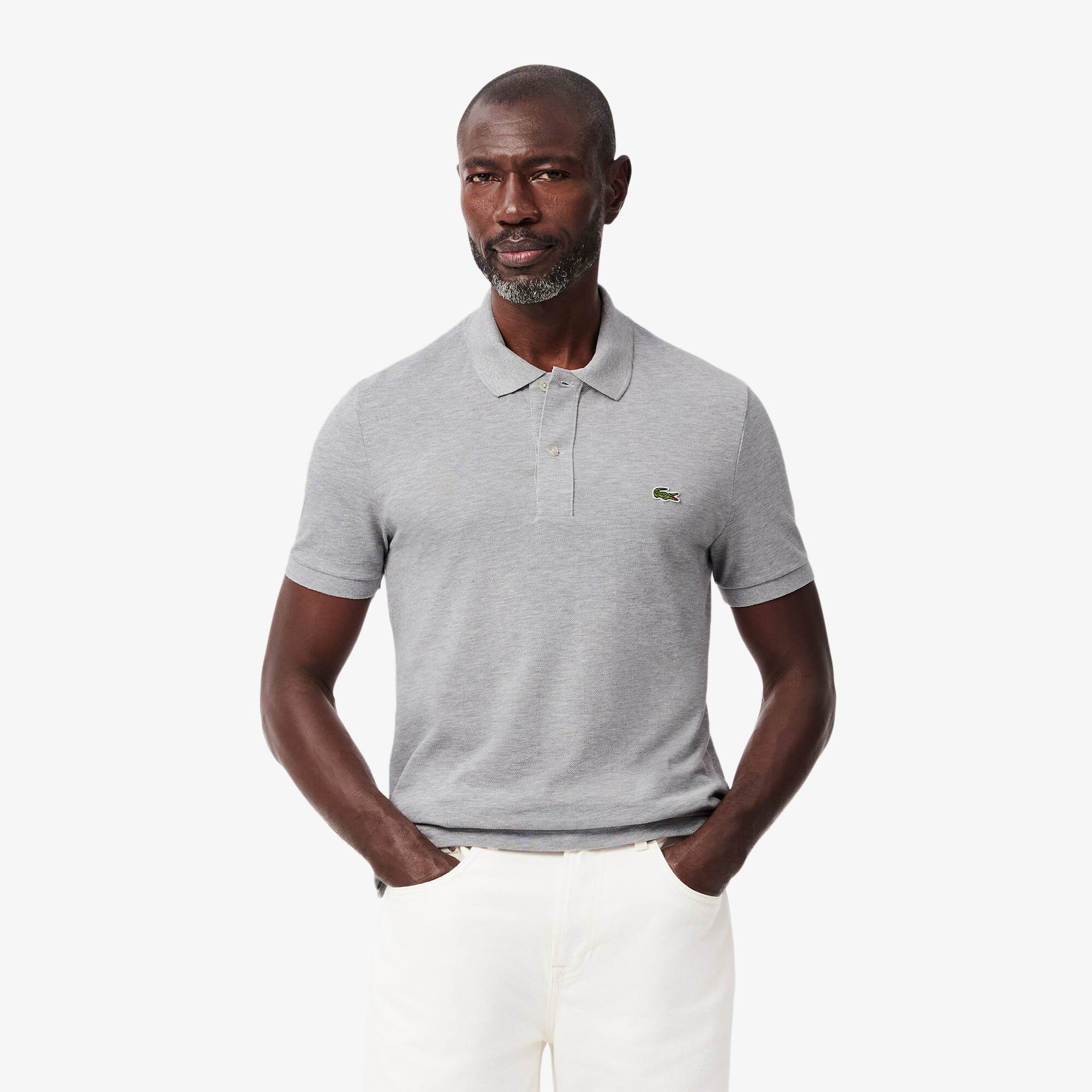 Polo Lacoste di taglio attillato in petit piqué Polo Lacoste di taglio attillato in petit piqué