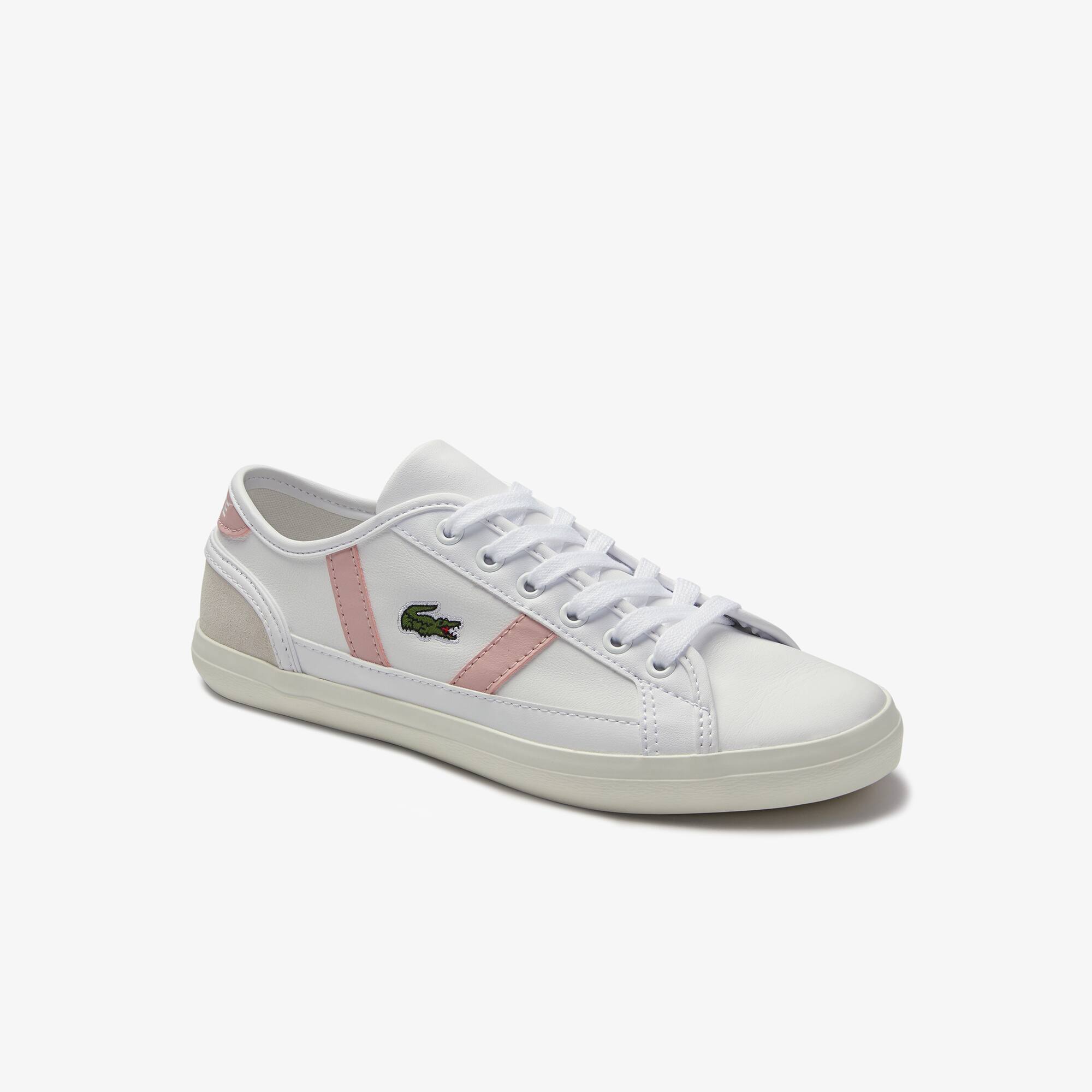 ladies pink lacoste trainers