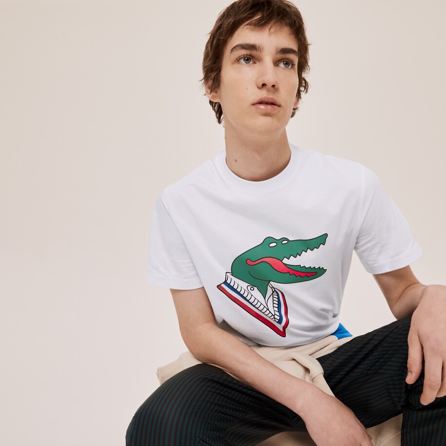 Unisex Lacoste X Jean Michel Tixier Design Cotton T Shirt Lacoste
