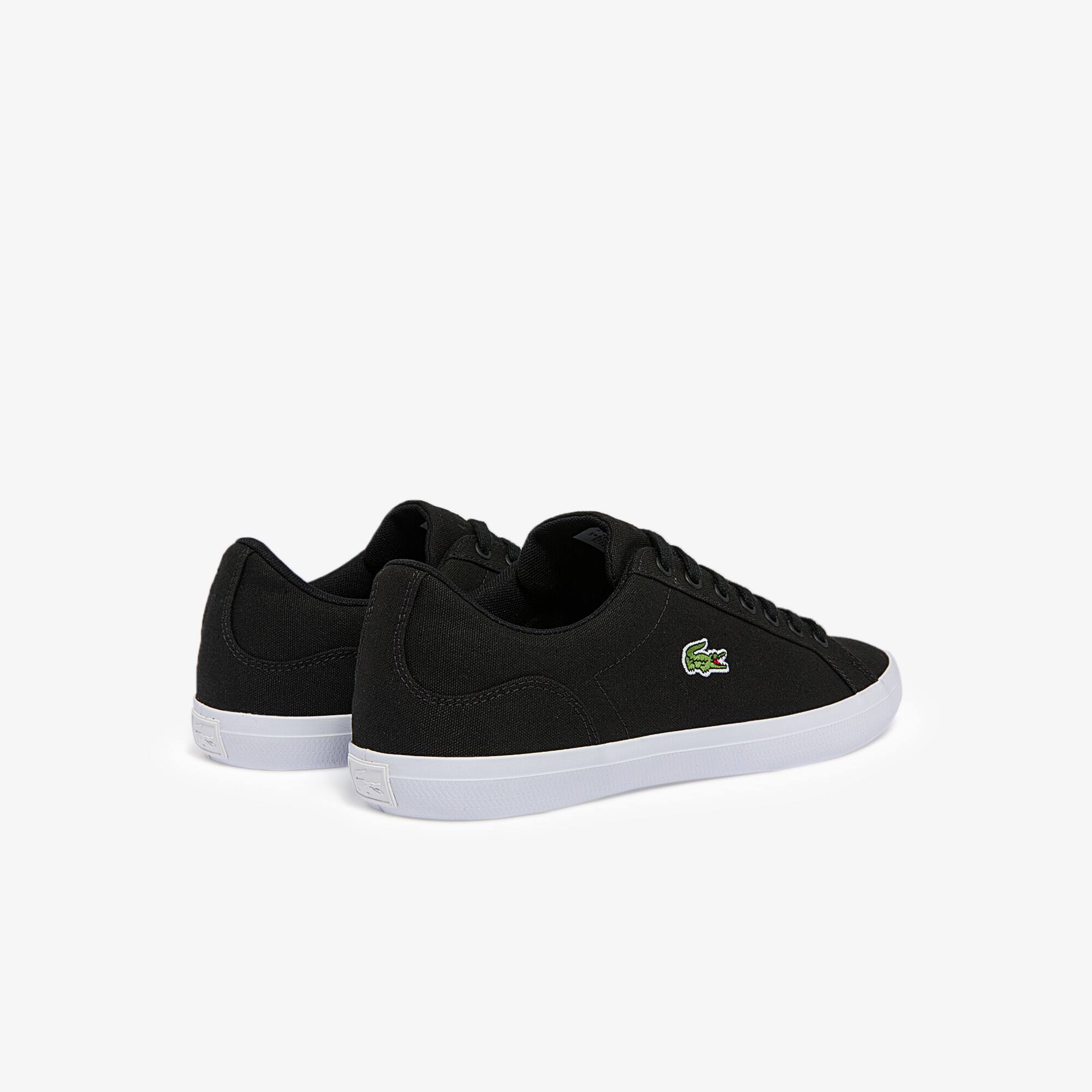 lacoste lerond canvas trainers