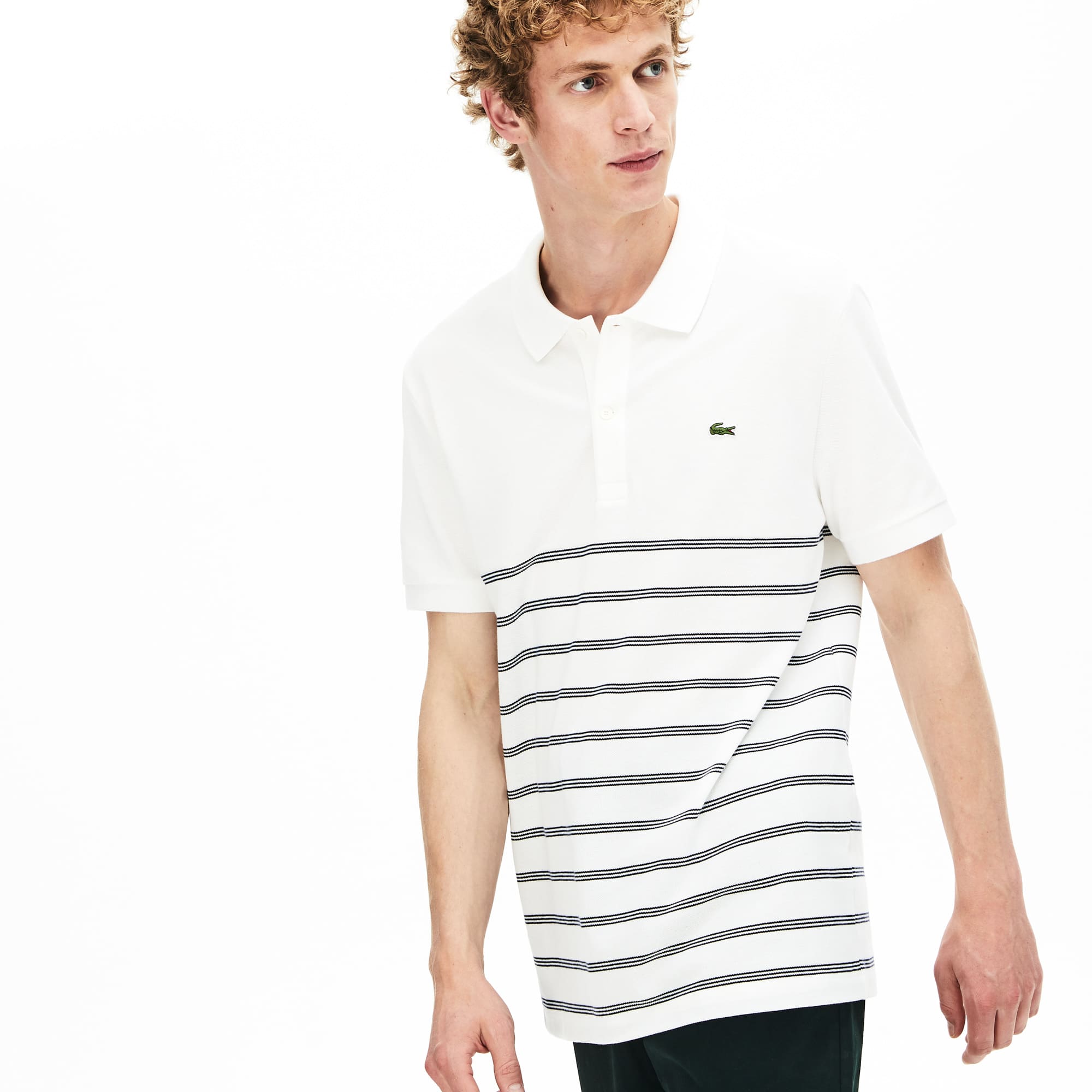 lacoste striped polo shirts