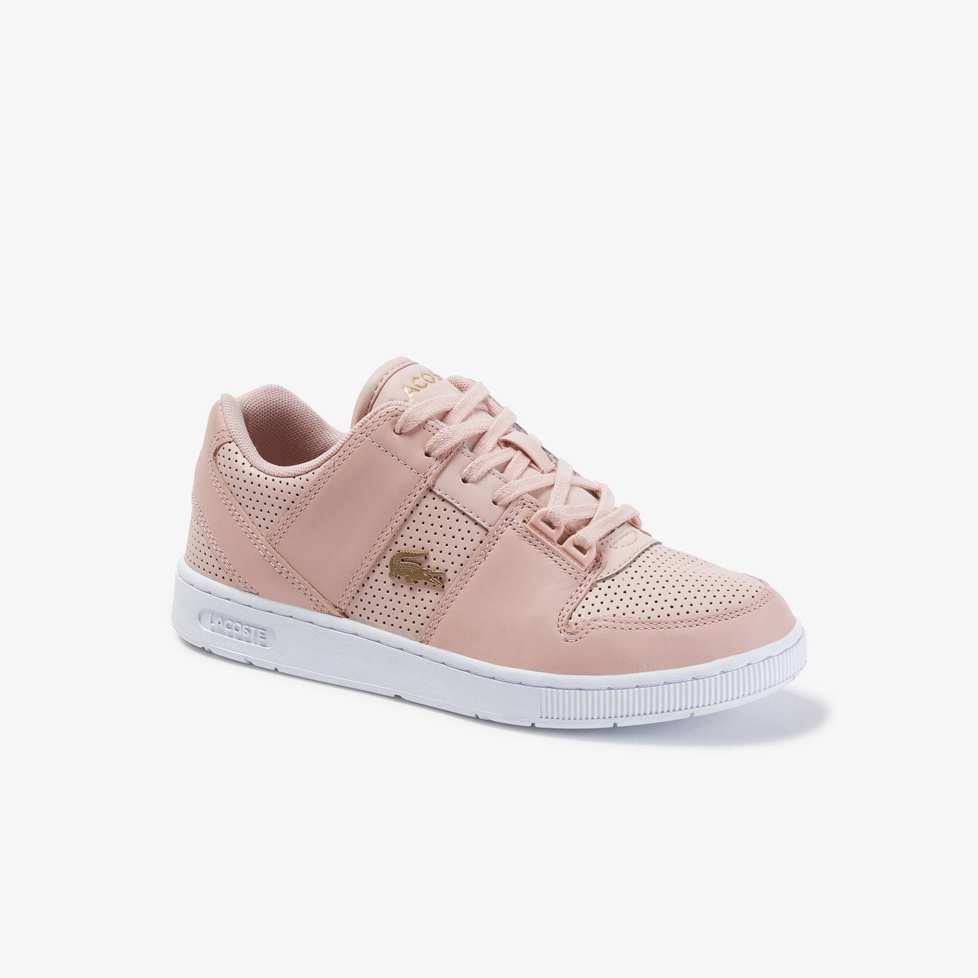 ladies pink lacoste trainers