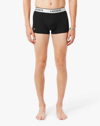 3er-Pack kurze Trunks mit silbernem Bund