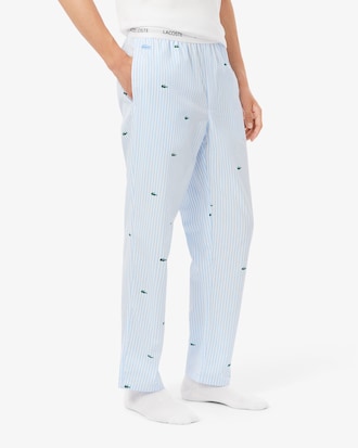 Gestreifte Pyjamahose aus Baumwolle mit Druck