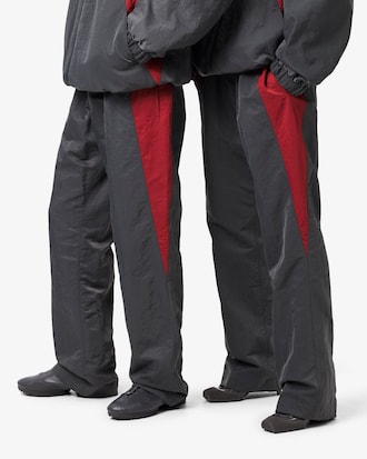 Runway Loose Fit Satin-Jogginghose mit Streifendetails