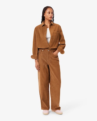 Weite Hose aus Cord